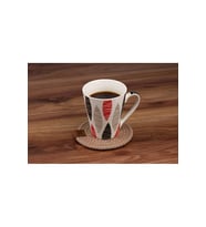 2'li Hasır Bardak Altlığı 12 cm Dekoratif Fincan, Bardak, Kupa, Mum Altlığı Bej (Çok Renkli)