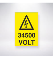 34500 Volt 21x28 Arkası Yapışkanlı Levha