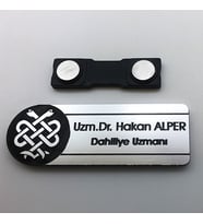 Logo Baskılı Mesleklere Özel Tasarımlı Kişiye Özel Yaka İsimliği