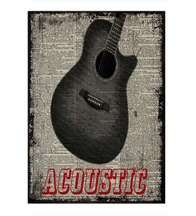 Akustik Gitar Modern Mdf Tablo 15cmx 22cm