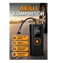 LED Ekranlı Dijital Hava Kompresörü Otomatik Basınç Kontrolü Taşınabilir Lastik Şişirme Cihazı