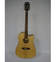 Cort EARTHGRAND BW CFM Elektro Akustik Gitar (Orta/Profesyonel Seviye)  Kesik Kasa (Cutaway), Gig Bag Dahil ve Doğal Ahşap Dokulu Open Pore Tasarımı