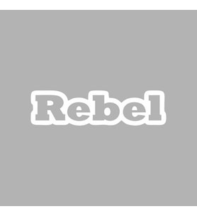 Rebel Araba Sticker siyah 16x4 CM (Beyaz)