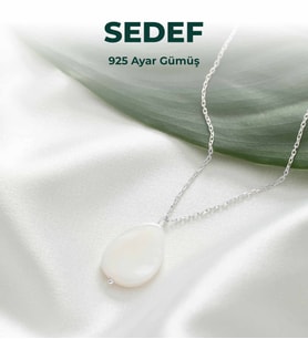 Luxtone Sertifikalı Sedef 925 Ayar Gümüş Kolye Kadın TakıLX0890KL