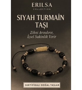 Sertifikalı Siyah Turmalin Taşı Bileklik - Zihni Arındıran ve İçsel Sakinlik Sağlayan Takı (Çok Renkli)
