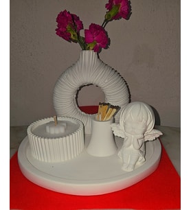 Minimalist Beton Hepsi Bir Arada Dekoratif Set