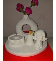Minimalist Beton Hepsi Bir Arada Dekoratif Set