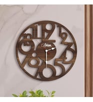BK Gift Kişiye Özel İsimli Dekoratif 45cm Ahşap Duvar Saati-8 , Ev hediyesi , Arkadaşa Hediye , Sevgiliye Hediye