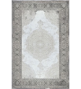 Eliana Home Baskılı, Yıkanabilir Kaymaz Taban Salon Halısı LNA0774 100x150 cm (Gri)