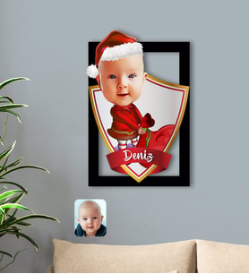 BK Gift Kişiye Özel İsimli Bebek Karikatürlü 3D Ahşap Tablo-6