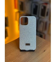 İPhone 13 Pro Max Uyumlu Taş Desenli Silikon Yumuşak Kılıf (Beyaz)