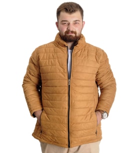 Mode XL Büyük Beden Erkek Mont Süet 23625 Sarı