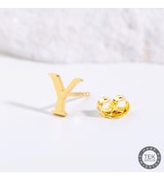 14 Ayar Altın Y Harf Küpe 0,40 gr