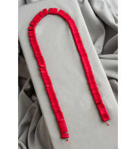 Hematit Doğal Taş Çift Delikli 3x10mm Dizi