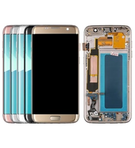 Samsung Galaxy S7 Edge G935F ile Uyumlu Oled Ekran Dokunmatik (Altın)