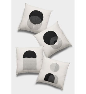 Füme Modern Çift Taraflı 4'lü Set Kırlent Kılıfı 4KR023
