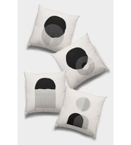 Füme Modern Çift Taraflı 4'lü Set Kırlent Kılıfı 4KR023