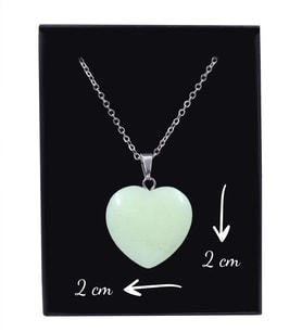 Bukalemun Taşı Kalp Kolye