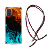 Samsung a71 A72 A73 A7 A9 2018 C7 C9 Kılıf Boyun Asklı Rasta Silikon Orange Blue Color 1665