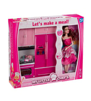 My Happy Kitchen Bebekli İkili Mutfak Seti - Modern Mutfak Seti - Işıklı Sesli Mutfak Oyuncak - Fırı