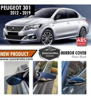 Peugeot 301 2012-2019 Batman Yarasa Ayna Kapağı Piano Black ABS Plastik