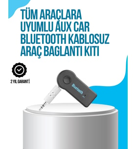 Araç İçi Bluetooth Aux Müzik Ve Telefon Görüşmesi Adaptörü