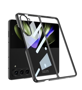Galaxy Z Fold 5 Kılıf Zore Full Camlı Kıpta Kılıf Siyah