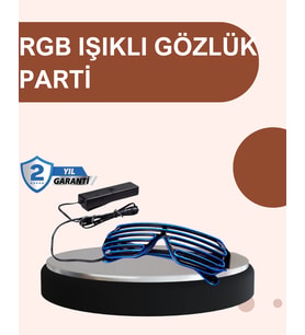 Renkli Led Işıklı Eğlence Gözlüğü Parti Aksesuarı