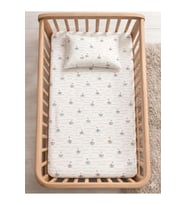 %100 Pamuk Lastikli Bebek Çarşafı + Yastık Kılıfı Park Yatak 60x120 70x110 70x120 Uyumlu