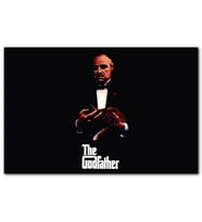 Cakatablo Karanlık Arkaplan The Godfather Marlon Brando MDF Tablo