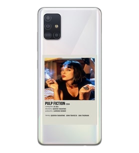 Samsung Galaxy A71 Uyumlu Pulp Fiction Minimalist Poster Desenli Şeffaf Telefon Kılıfı