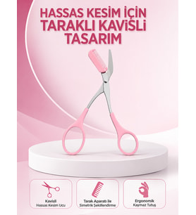 Kaş, Kirpik ve Tırnak Çevresi Temizliği İçin Çok Fonksiyonlu Makas Yeni Nesil