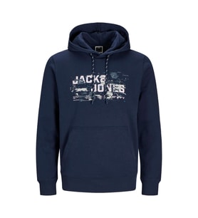 Jack & Jones 12261670 Jcooutdoor Logo Sweat Hood Sn Lacivert