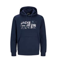 Jack & Jones 12261670 Jcooutdoor Logo Sweat Hood Sn Lacivert