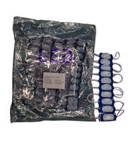 100 Adet 12 Volt 1.2 Watt Dar Açılı Tek Lensli Mavi Led Modül IP65 1Paket