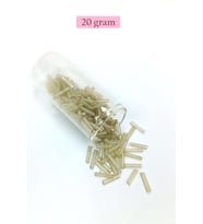 Uzun Boru Kesme Boncuk Çap 2mm Uzunluk 10 mm - 20 Gram - Şeffaf Bej - BNC237
