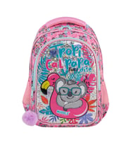 Muggle Okul Çantası Tropikal Pradice Pembe İlkokul Sırt Çantası (Karışık)