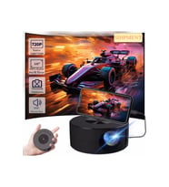Mini LED Projektör 4K HD, 1500 Lümen, Video Oynatıcı, Ev Sineması, Uzaktan