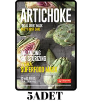 DERMAL 5 ADET Superfood Enginar Yüz Maskesi I Dengeleyici ve Nemlendirici 