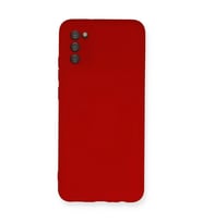 Samsung Galaxy A03S Kılıf Nano içi Kadife Silikon - Kırmızı