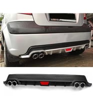 Hyundai Getz Siyah Difüzör Difizör Yuvarlak Egzoz Görünüm Kulaklı Tip