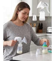 BPA İçermez Manuel Anne Sütü Pompası Biberon Başlıklı Ergonomik