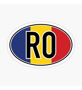 Romanya Romania International Vehicle Araba Sticket 13CM