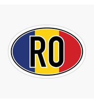 Romanya Romania International Vehicle Araba Sticket 13CM