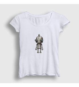Presmono Kadın Beyaz Josef Oyun Machinarium T-Shirt 509871tt (Beyaz)