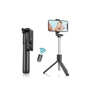 Portatif Tripod ile Uzaktan Kumandalı Selfie Çubuğu, Pratik ve Şık Tasarım