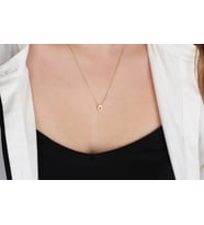 Glorria Gümüş 3 Boyutlu Minimalist Ö Harfi Kolye (Çok Renkli)