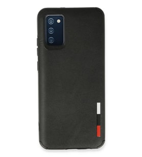 Newface Samsung Galaxy A03S Kılıf Loop Deri Silikon - Siyah