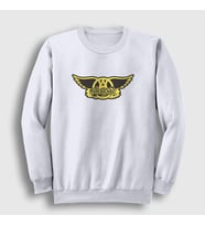 Presmono Unisex Beyaz Yellow Aerosmith Sweatshirt 7374tt (Beyaz)