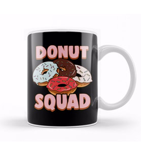 Donut Squad Donut Lover Breakfast Food Pun Kupa Bardak Porselen